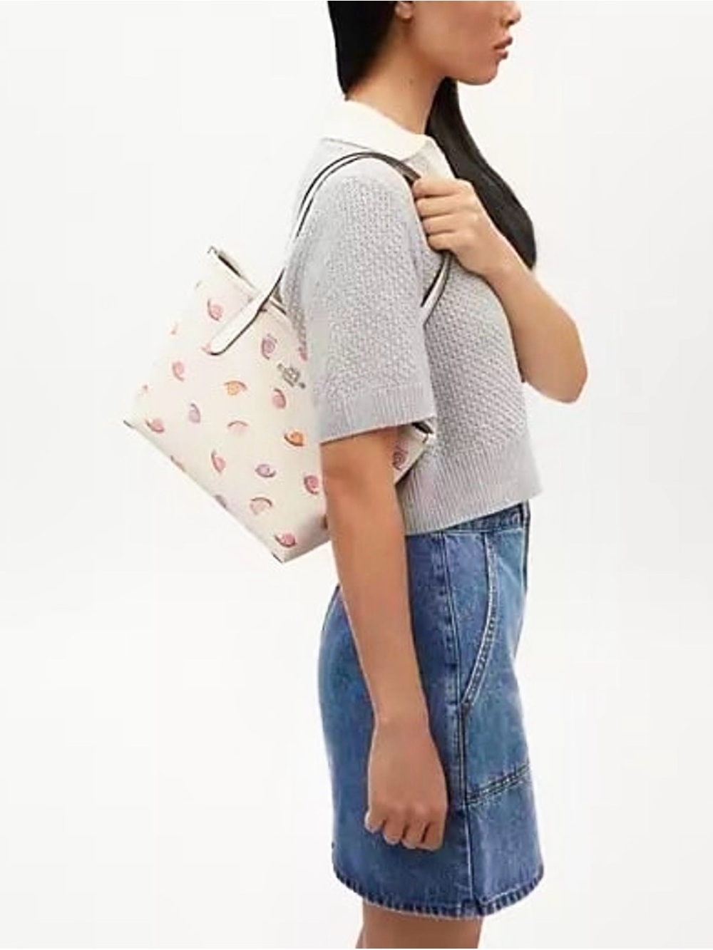 COACH City Tote With Snail Print With Matching Wallet CV269 - Picture 10 of 15